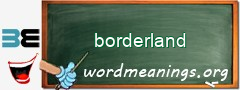 WordMeaning blackboard for borderland